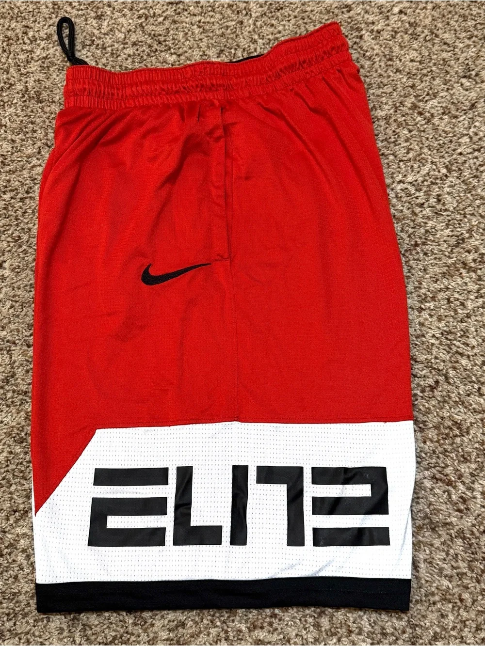 Nike Elite Dri-Fit Red Long Basketball Athletic Shorts Mens Small